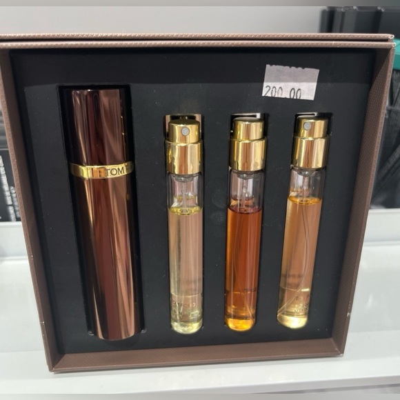 Tom Ford Private Blend Woods Collection Set, 3 pcs Travel  + 1 Atomizer,NIB - Picture 2 of 3